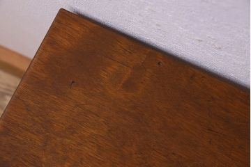 レトロ家具　昭和レトロ　古いラワン材の質感が味わい深い鉄脚ベンチ(アイアンベンチ、ローテーブル、作業台、花台)