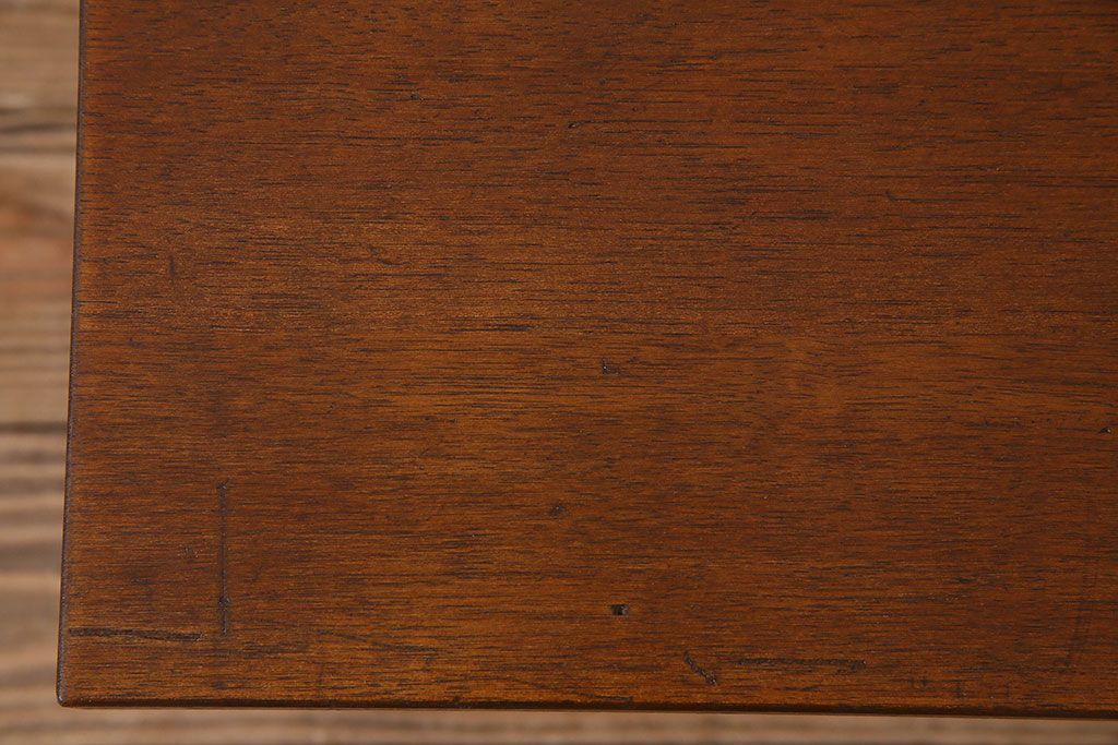 レトロ家具　昭和レトロ　古いラワン材の質感が味わい深い鉄脚ベンチ(アイアンベンチ、ローテーブル、作業台、花台)