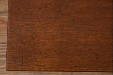 レトロ家具　昭和レトロ　古いラワン材の質感が味わい深い鉄脚ベンチ(アイアンベンチ、ローテーブル、作業台、花台)