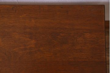 レトロ家具　昭和レトロ　古いラワン材の質感が味わい深い鉄脚ベンチ(アイアンベンチ、ローテーブル、作業台、花台)