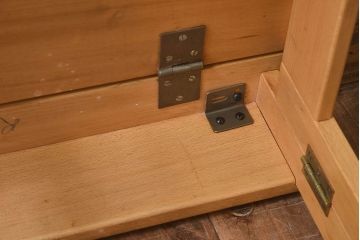 ヴィンテージ家具　イギリスビンテージ　ビーチ材　温か味のある色味が素敵な折り畳みデスク(机、在宅ワーク、在宅用作業台)(1)