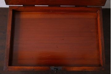 アンティーク雑貨　古民具・骨董　春慶塗り　和の趣溢れる硯箱(小引き出し、小箱、小物入れ)