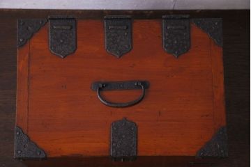 アンティーク雑貨　古民具・骨董　春慶塗り　和の趣溢れる硯箱(小引き出し、小箱、小物入れ)