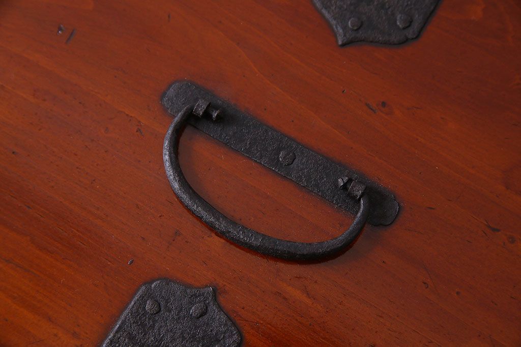 アンティーク雑貨　古民具・骨董　春慶塗り　和の趣溢れる硯箱(小引き出し、小箱、小物入れ)