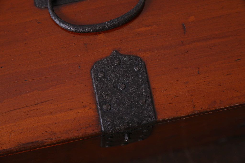 アンティーク雑貨　古民具・骨董　春慶塗り　和の趣溢れる硯箱(小引き出し、小箱、小物入れ)