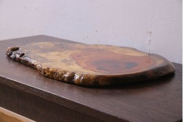 アンティーク雑貨　古民具・骨董　ビンテージ　花梨材製の花台(飾り台、カリン材)