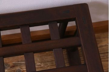 アンティーク家具 和製アンティーク ガラス天板付き!古いこたつやぐらのセンターテーブル(座卓、飾り台)