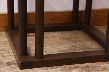 アンティーク家具 和製アンティーク ガラス天板付き!古いこたつやぐらのセンターテーブル(座卓、飾り台)