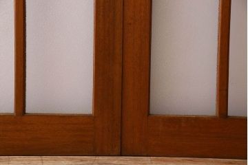 昭和レトロ　特大　教会で使われていたガラス引き戸(ガラス戸)2枚セット(1)