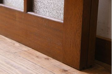 昭和レトロ　特大　教会で使われていたガラス引き戸(ガラス戸)2枚セット(1)