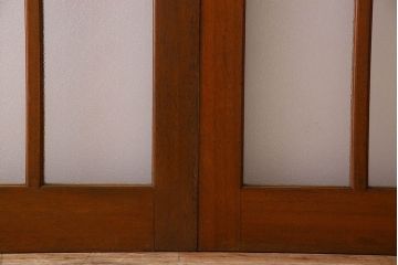 昭和レトロ　特大　教会で使われていたガラス引き戸(ガラス戸)2枚セット(2)