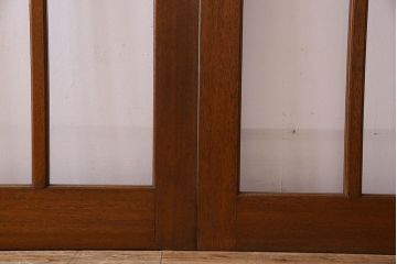 【H様ご成約済み・ご決済用】昭和レトロ　特大　色ガラス入り!教会で使われていたガラス引き戸(ガラス戸)2枚セット