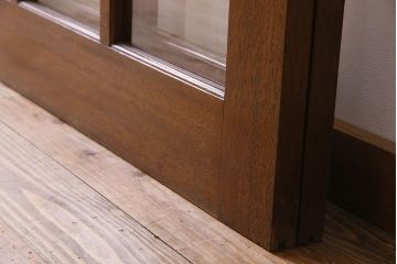 【H様ご成約済み・ご決済用】昭和レトロ　特大　色ガラス入り!教会で使われていたガラス引き戸(ガラス戸)2枚セット