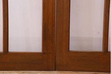 【H様ご成約済み・ご決済用】昭和レトロ　特大　色ガラス入り!教会で使われていたガラス引き戸(ガラス戸)2枚セット