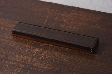 アンティーク雑貨　工芸品　唐木縞黒檀　上品なアンティーク箸箱(はし箱)