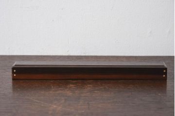 アンティーク雑貨　工芸品　唐木縞黒檀　上品なアンティーク箸箱(はし箱)