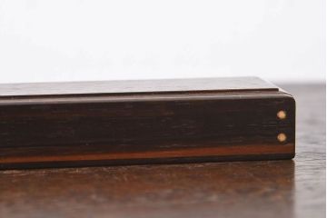 アンティーク雑貨　工芸品　唐木縞黒檀　上品なアンティーク箸箱(はし箱)