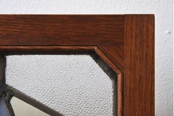 アンティーク雑貨　和製アンティーク　上品なデザインが魅力的なステンドグラス(衝立、ディスプレイ雑貨)(2)