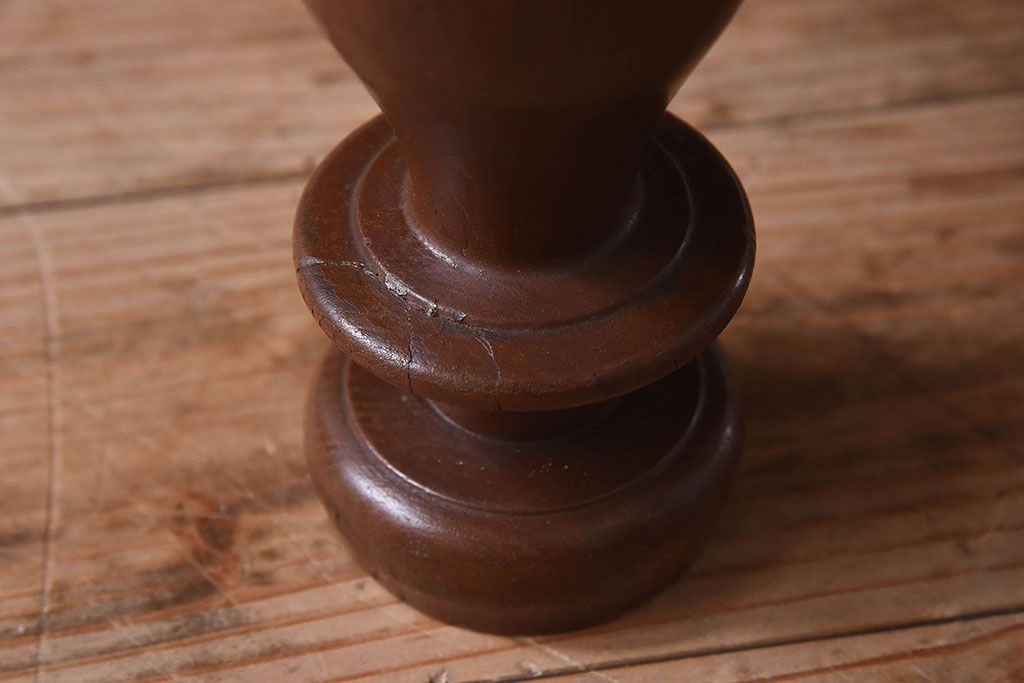 アンティーク家具　和製アンティーク　総ケヤキ材　美しい彫りが魅力的な座卓(テーブル)