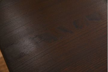 アンティーク家具　和製アンティーク　ケヤキ材　天板一枚板の鉄脚テーブル(ダイニングテーブル、作業台、アイアンテーブル)