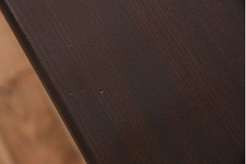 アンティーク家具　和製アンティーク　ケヤキ材　天板一枚板の鉄脚テーブル(ダイニングテーブル、作業台、アイアンテーブル)