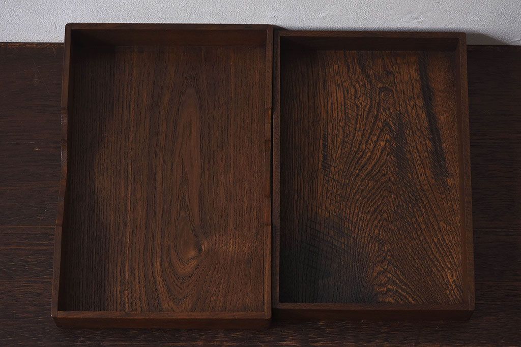 アンティーク雑貨　和製アンティーク　古い桑材の小物収納箱(木箱、小箱)