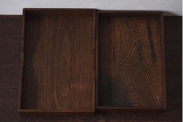 アンティーク雑貨　和製アンティーク　古い桑材の小物収納箱(木箱、小箱)