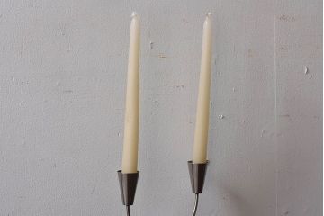アンティーク雑貨　ビンテージ　デンマーク製　ろうそく2本付き!キャンドルホルダー(キャンドルホルダー、ろうそく入れ)