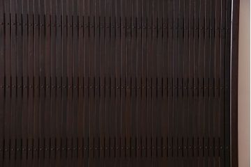 古民具・骨董　裏面すりガラス入り　古い木のアンティーク格子戸2枚セット