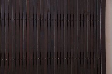 古民具・骨董　裏面すりガラス入り　古い木のアンティーク格子戸1枚