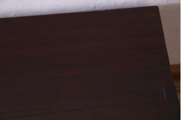 アンティーク家具　和製アンティーク　前面栗材　漆塗り美しいローボード(ローチェスト、収納棚、戸棚)(1)