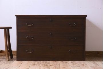 レトロ家具　昭和レトロ　和の趣溢れる時代箪笥ローボード(ローチェスト、サイドボード)