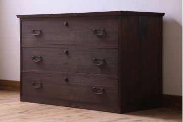 レトロ家具　昭和レトロ　和の趣溢れる時代箪笥ローボード(ローチェスト、サイドボード)