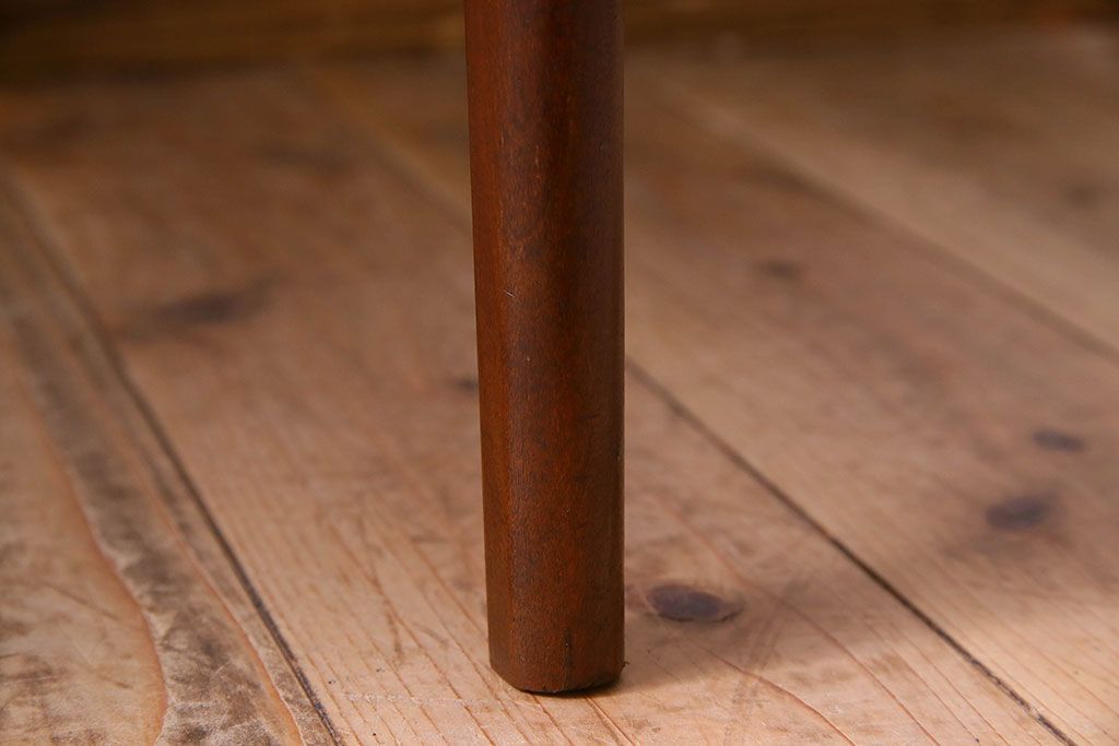 【K様ご成約済み】北欧家具　チーク材　シックなカラーのクッションチェア(ダイニングチェア、椅子)(2)