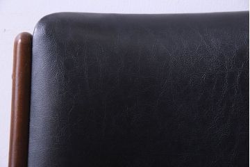 北欧家具　チーク材　シックなカラーのクッションチェア(ダイニングチェア、椅子)(3)