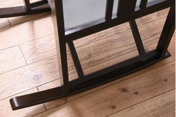 アンティーク家具　和モダン　日本楽器・山葉(ヤマハ)文化椅子　折り畳み式ロッキングチェア(椅子)(2)