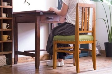 レトロ家具　昭和レトロ　ナラ材　明るい色味が素敵なチェア(椅子、ダイニングチェア)