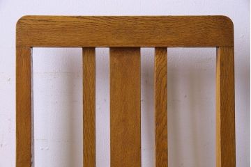 レトロ家具　昭和レトロ　ナラ材　明るい色味が素敵なチェア(椅子、ダイニングチェア)