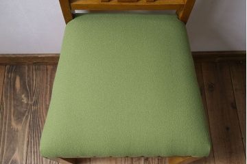 レトロ家具　昭和レトロ　ナラ材　明るい色味が素敵なチェア(椅子、ダイニングチェア)