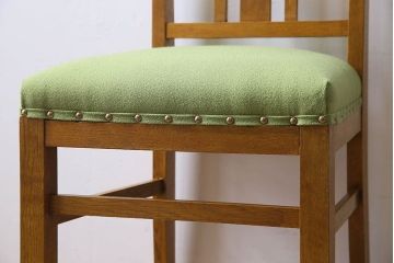 レトロ家具　昭和レトロ　ナラ材　明るい色味が素敵なチェア(椅子、ダイニングチェア)