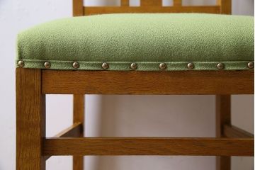 レトロ家具　昭和レトロ　ナラ材　明るい色味が素敵なチェア(椅子、ダイニングチェア)