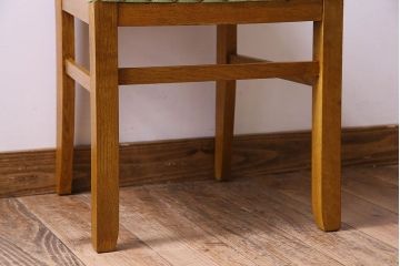 レトロ家具　昭和レトロ　ナラ材　明るい色味が素敵なチェア(椅子、ダイニングチェア)