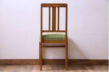 レトロ家具　昭和レトロ　ナラ材　明るい色味が素敵なチェア(椅子、ダイニングチェア)