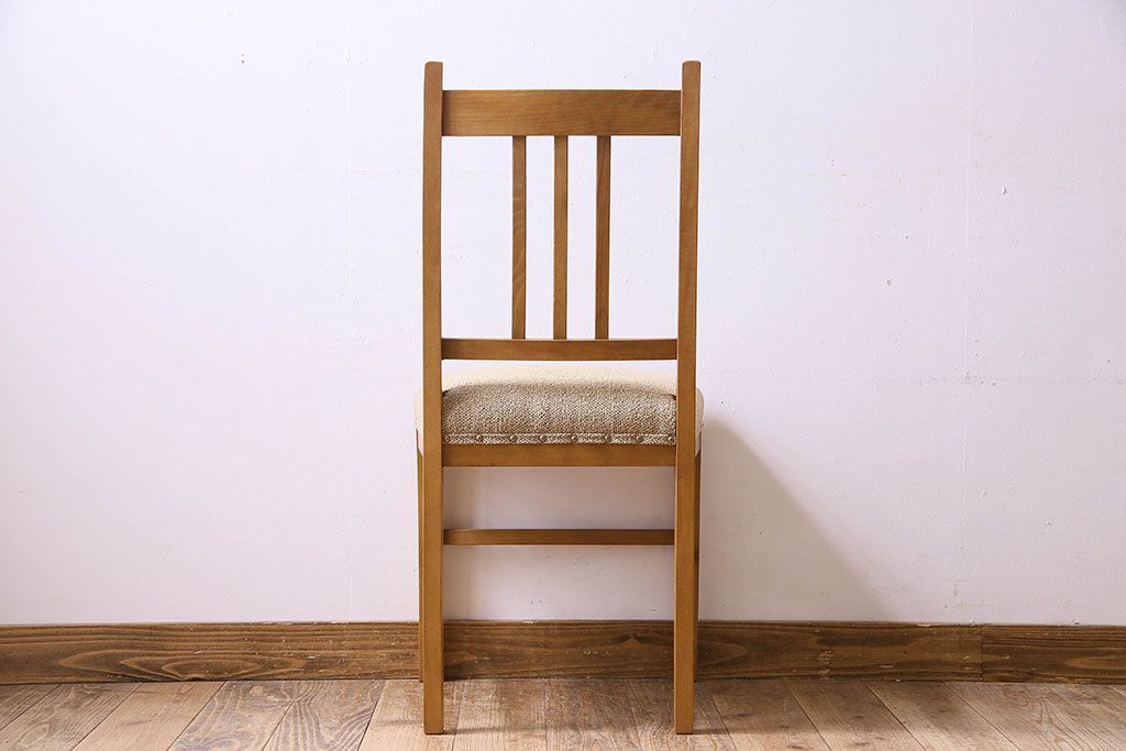 レトロ家具　昭和レトロ　ナラ材　落ち着いた色味が素敵なチェア(椅子、ダイニングチェア)