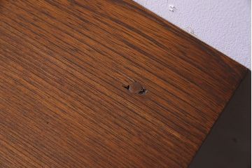 レトロ家具　昭和レトロ　薄型　古い栓材で作られた片袖机(ワークデスク、在宅ワーク、在宅用、学習机)