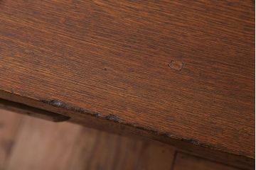 レトロ家具　昭和レトロ　薄型　古い栓材で作られた片袖机(ワークデスク、在宅ワーク、在宅用、学習机)