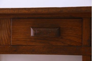レトロ家具　昭和レトロ　薄型　古い栓材で作られた片袖机(ワークデスク、在宅ワーク、在宅用、学習机)