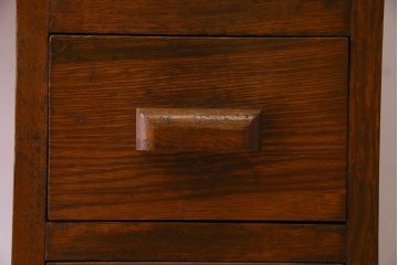 レトロ家具　昭和レトロ　薄型　古い栓材で作られた片袖机(ワークデスク、在宅ワーク、在宅用、学習机)