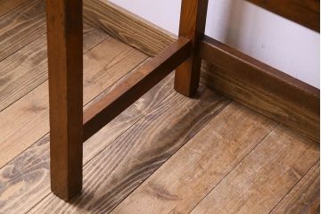 レトロ家具　昭和レトロ　薄型　古い栓材で作られた片袖机(ワークデスク、在宅ワーク、在宅用、学習机)