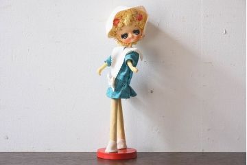 アンティーク雑貨　昭和レトロ　可愛らしいポーズ人形(文化人形)